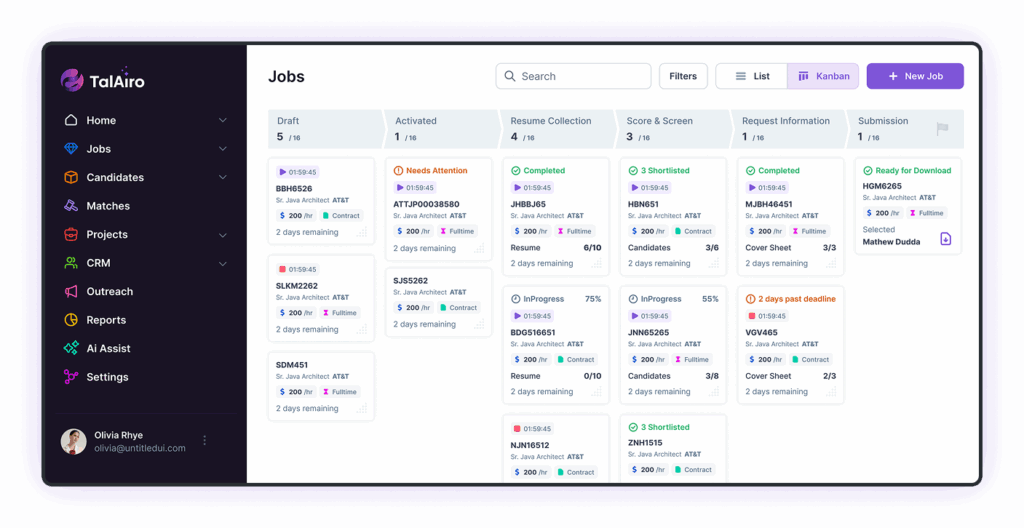 Automated Recruitment Workflow System